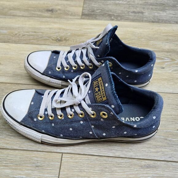 Converse CTAS Women's Shoes Gym blue/Gold/White polka dot size 11 women's - Picture 3 of 7